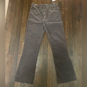 NWT Mother Grey Corduroy Pants- Hustler